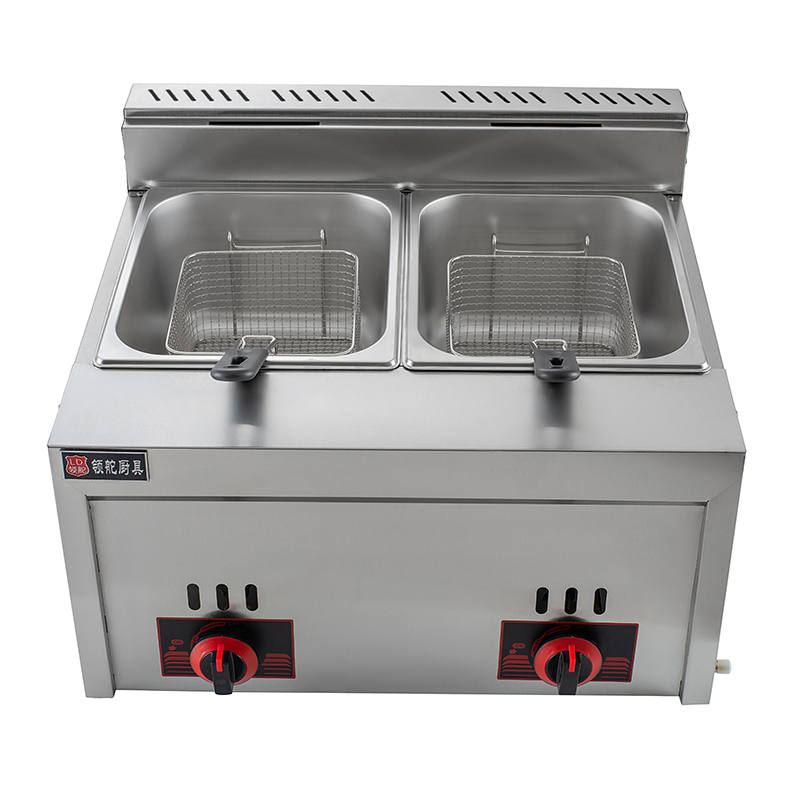 6L+6L Double-tank Table Top Gas Deep Fat Fryer