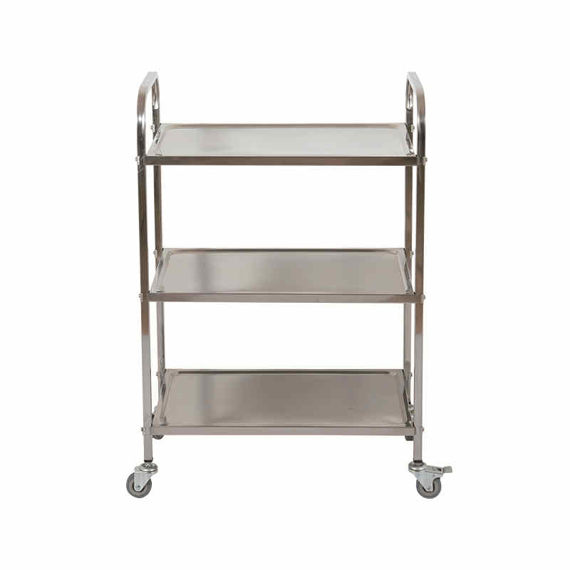 Dismounting Three Tiers Stainless Steel Food Trolley