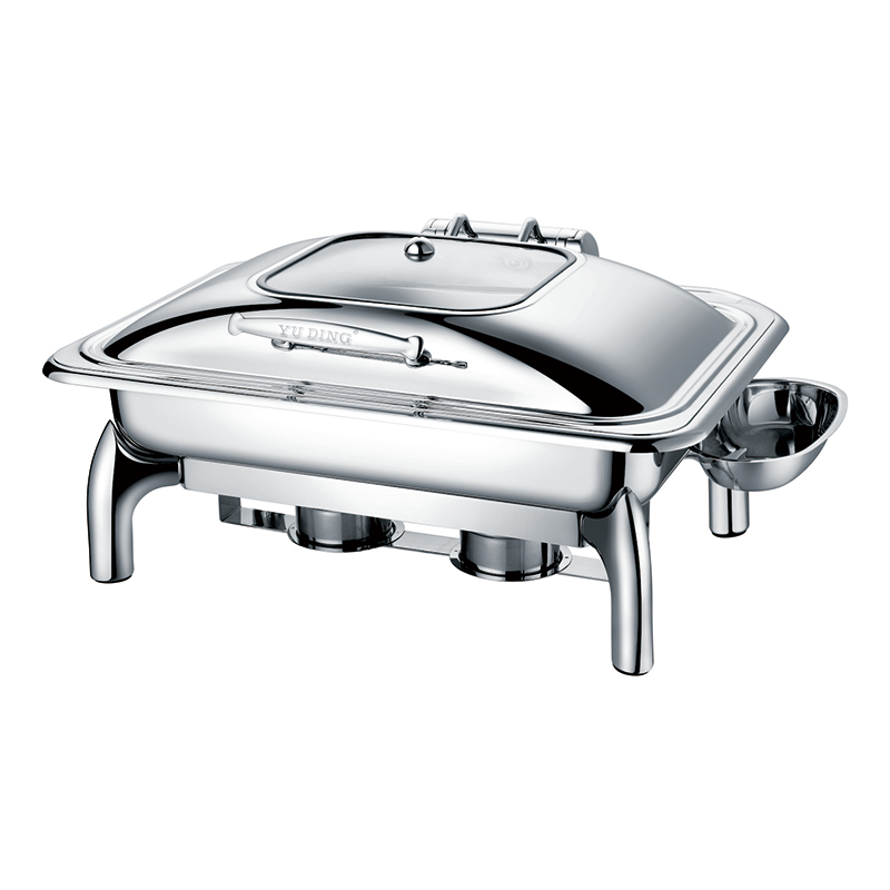 Hydraulic Style Chafing Dish With Glass Window Lid