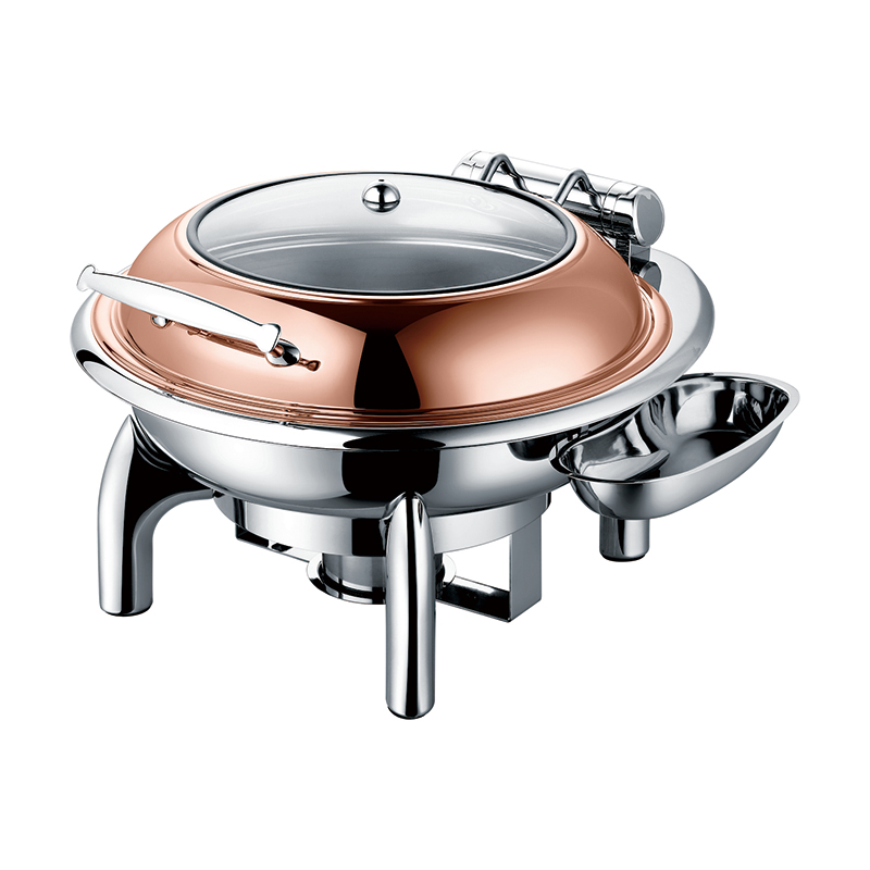 Round Glass Lid Chafing Dish